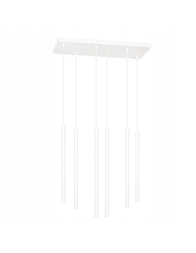Lampa sufitowa SELTER 6 WHITE - Nowoczesne oświetlenie z 6 punktami świetlnymi do eleganckich wnętrz.