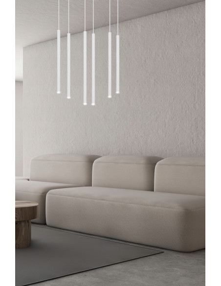 Lampa sufitowa SELTER 6 WHITE - Nowoczesne oświetlenie z 6 punktami świetlnymi do eleganckich wnętrz.