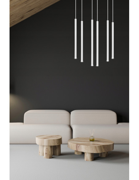 Lampa sufitowa SELTER 6 WHITE - Nowoczesne oświetlenie z 6 punktami świetlnymi do eleganckich wnętrz.