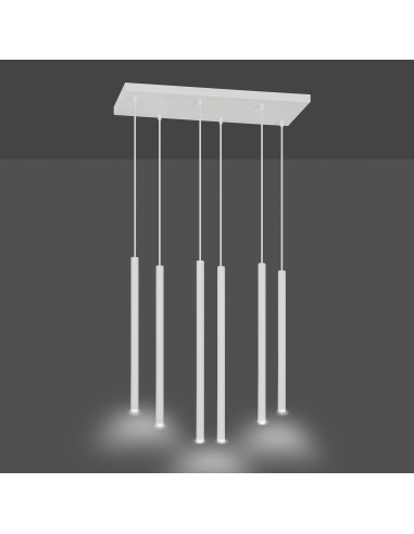 Lampa sufitowa SELTER 6 WHITE - Nowoczesne oświetlenie z 6 punktami świetlnymi do eleganckich wnętrz.