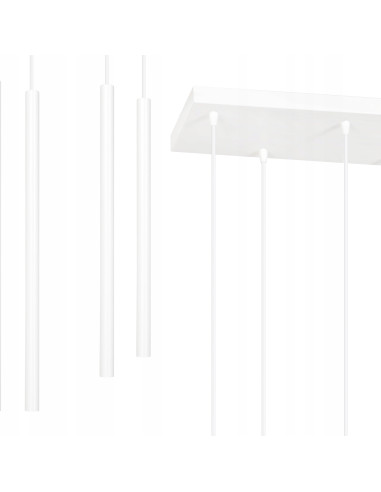 Lampa sufitowa SELTER 6 WHITE - Nowoczesne oświetlenie z 6 punktami świetlnymi do eleganckich wnętrz.