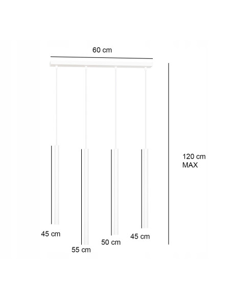 Lampa sufitowa SELTER 4 WHITE - nowoczesne oświetlenie z eleganckim designem do biur i mieszkań