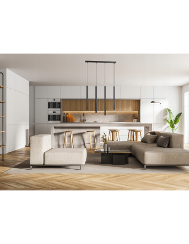 Lampa sufitowa SELTER G9 czarna z 4 punktami świetlnymi - nowoczesne oświetlenie do każdego wnętrza