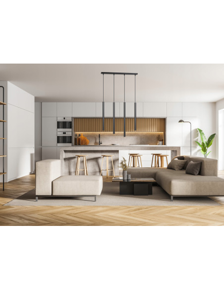 Lampa sufitowa SELTER G9 czarna z 4 punktami świetlnymi - nowoczesne oświetlenie do każdego wnętrza