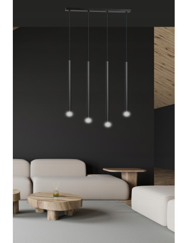 Lampa sufitowa SELTER G9 czarna z 4 punktami świetlnymi - nowoczesne oświetlenie do każdego wnętrza