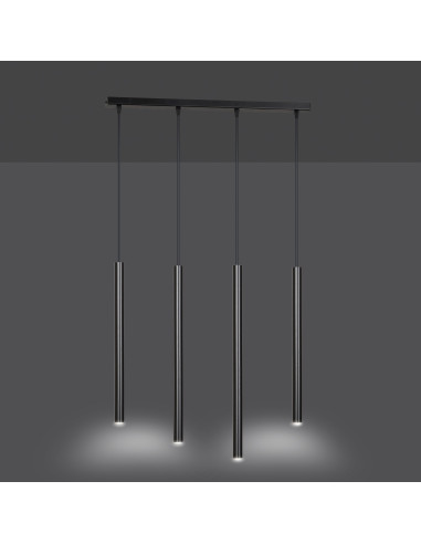 Lampa sufitowa SELTER G9 czarna z 4 punktami świetlnymi - nowoczesne oświetlenie do każdego wnętrza