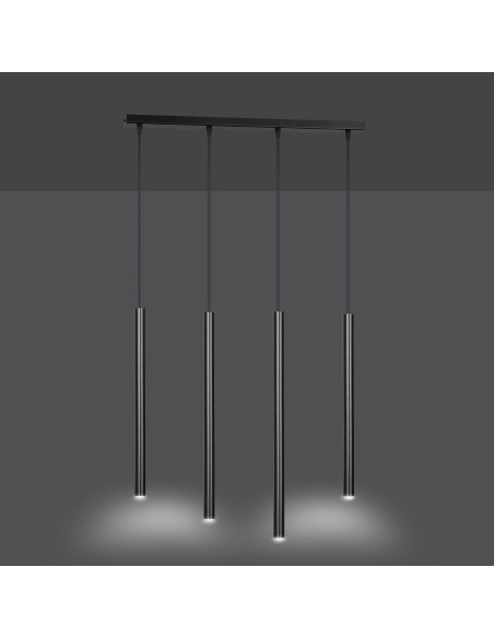 Lampa sufitowa SELTER G9 czarna z 4 punktami świetlnymi - nowoczesne oświetlenie do każdego wnętrza