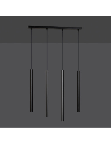 Lampa sufitowa SELTER G9 czarna z 4 punktami świetlnymi - nowoczesne oświetlenie do każdego wnętrza