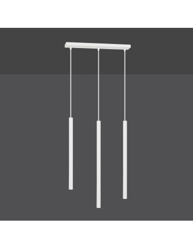 Lampa wisząca SELTER 3 WHITE - nowoczesny metalowy żyrandol do biura i salonu, 3 źródła światła, elegancki design.