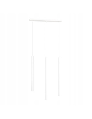 Lampa wisząca SELTER 3 WHITE - nowoczesny metalowy żyrandol do biura i salonu, 3 źródła światła, elegancki design.