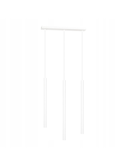 Lampa wisząca SELTER 3 WHITE - nowoczesny metalowy żyrandol do biura i salonu, 3 źródła światła, elegancki design.