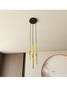 Lampa sufitowa SELTER 3 PREMIUM GOLD - nowoczesna lampa w stylu glamour z trzema punktami świetlnymi