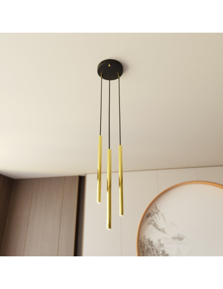 Lampa sufitowa SELTER 3 PREMIUM GOLD - nowoczesna lampa w stylu glamour z trzema punktami świetlnymi