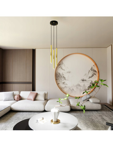 Lampa sufitowa SELTER 3 PREMIUM GOLD - nowoczesna lampa w stylu glamour z trzema punktami świetlnymi