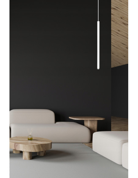 Lampa sufitowa SELTER 1 G9 w białym kolorze - nowoczesny design do kuchni, jadalni i biura