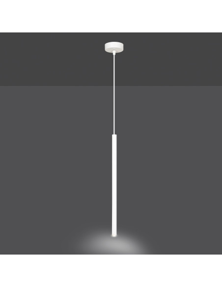Lampa sufitowa SELTER 1 G9 w białym kolorze - nowoczesny design do kuchni, jadalni i biura