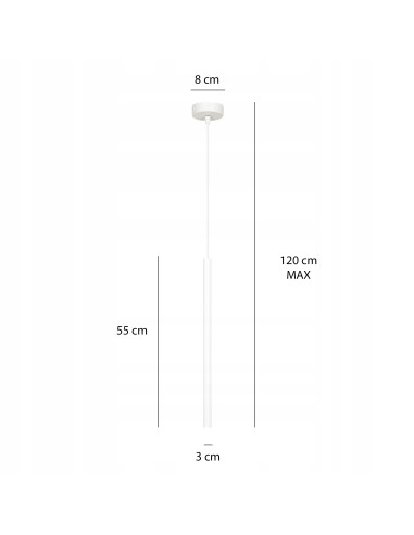 Lampa sufitowa SELTER 1 G9 w białym kolorze - nowoczesny design do kuchni, jadalni i biura