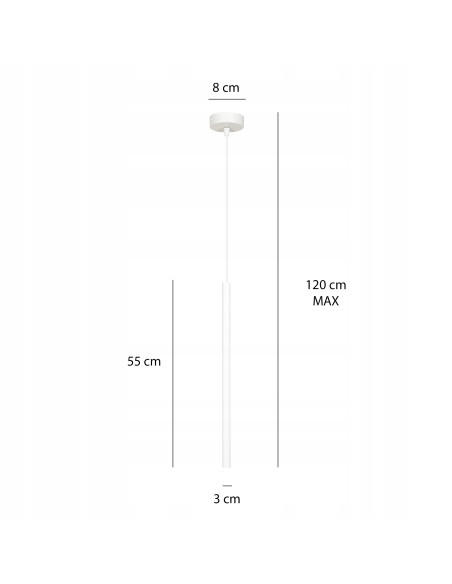 Lampa sufitowa SELTER 1 G9 w białym kolorze - nowoczesny design do kuchni, jadalni i biura