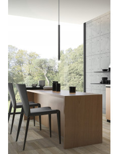 Nowoczesna lampa sufitowa Selter 1 w kolorze czarnym, 120 cm - eleganckie oświetlenie do kuchni, jadalni i salonu. 2