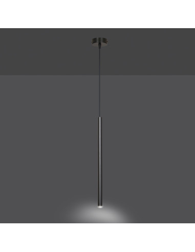 Nowoczesna lampa sufitowa Selter 1 w kolorze czarnym, 120 cm - eleganckie oświetlenie do kuchni, jadalni i salonu.