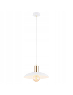 Lampa wisząca SPIRIT 1 Biała - eleganckie oświetlenie do kuchni i jadalni z siateczkowym kloszem w nowoczesnym stylu 2