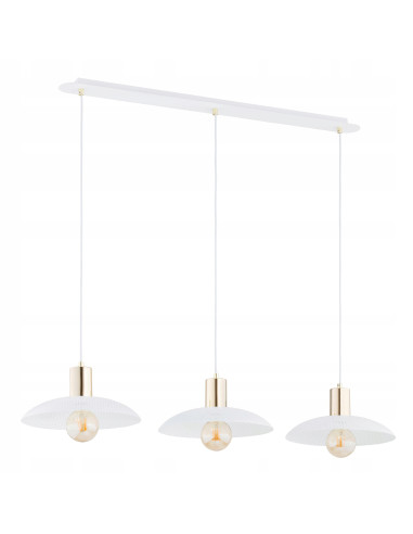 Lampa wisząca SPIRIT 3 WHITE z siateczkowym kloszem – elegancja w nowoczesnym stylu do każdego wnętrza