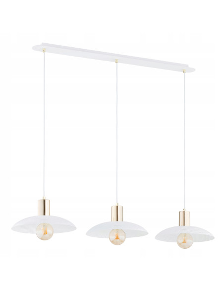 Lampa wisząca SPIRIT 3 WHITE z siateczkowym kloszem – elegancja w nowoczesnym stylu do każdego wnętrza