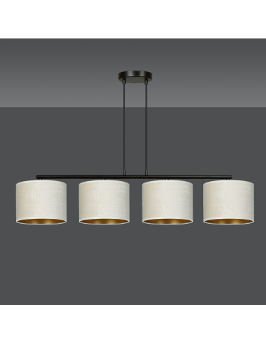 Lampa wisząca HILDE 4 BL - elegancka lampa w stylu nowoczesnym, idealna do biura, jadalni i salonu.