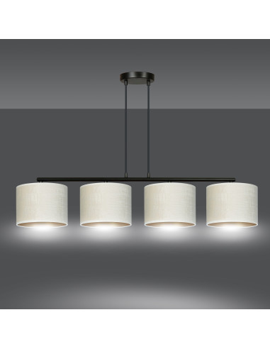 Lampa wisząca HILDE 4 BL - elegancka lampa w stylu nowoczesnym, idealna do biura, jadalni i salonu.
