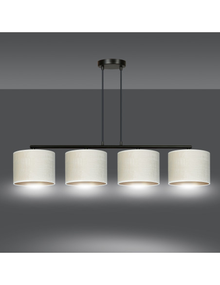 Lampa wisząca HILDE 4 BL - elegancka lampa w stylu nowoczesnym, idealna do biura, jadalni i salonu.
