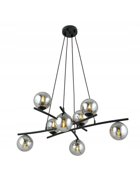 Lampa sufitowa ESSA 8 - Stylowa lampa z chromowanymi kloszami do nowoczesnych wnętrz