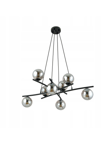 Lampa sufitowa ESSA 8 - Stylowa lampa z chromowanymi kloszami do nowoczesnych wnętrz