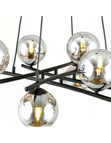 Lampa sufitowa ESSA 8 - Stylowa lampa z chromowanymi kloszami do nowoczesnych wnętrz