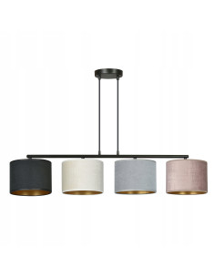 Lampa wisząca HILDE z tkaninowymi kloszami – nowoczesny design i elegancja do Twojego wnętrza z możliwością regulacji.