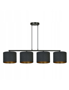 Elegancka Lampa Sufitowa HILDE 4 BL w Kolorze Czarnym i Złotym – Nowoczesna Dekoracja do Wnętrz