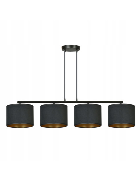 Elegancka Lampa Sufitowa HILDE 4 BL w Kolorze Czarnym i Złotym – Nowoczesna Dekoracja do Wnętrz
