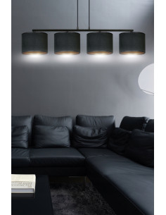 Elegancka Lampa Sufitowa HILDE 4 BL w Kolorze Czarnym i Złotym – Nowoczesna Dekoracja do Wnętrz 2