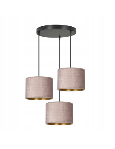 Lampa wisząca HILDE 3 BL PREMIUM - elegancki abażur welurowy w nowoczesnym stylu do każdego wnętrza