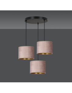 Lampa wisząca HILDE 3 BL PREMIUM - elegancki abażur welurowy w nowoczesnym stylu do każdego wnętrza 2