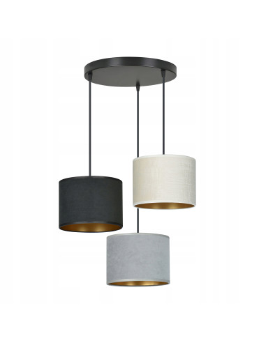 Lampa wisząca HILDE 3 BL PREMIUM z regulacją wysokości, elegancka, nowoczesna, idealna do każdego wnętrza.