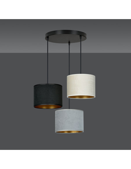 Lampa wisząca HILDE 3 BL PREMIUM z regulacją wysokości, elegancka, nowoczesna, idealna do każdego wnętrza.