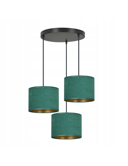 Lampa Velvet HILDE 3 PREMIUM w Turkusie i Zieleni z Regulacją – Stylowe Oświetlenie do Wnętrz Eleganckich