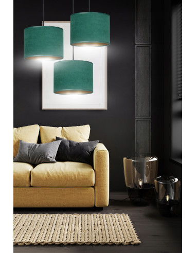 Lampa Velvet HILDE 3 PREMIUM w Turkusie i Zieleni z Regulacją – Stylowe Oświetlenie do Wnętrz Eleganckich