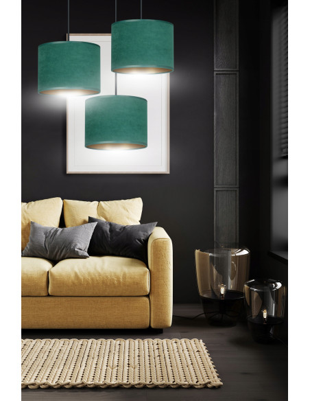 Lampa Velvet HILDE 3 PREMIUM w Turkusie i Zieleni z Regulacją – Stylowe Oświetlenie do Wnętrz Eleganckich