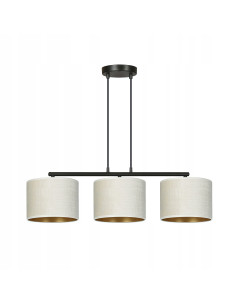 Lampa wisząca HILDE 3 BL w nowoczesnym stylu z regulacją wysokości - elegancka kuchnia w neutralnych kolorach