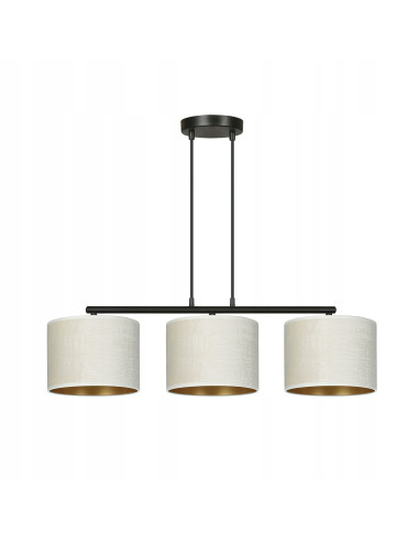 Lampa wisząca HILDE 3 BL w nowoczesnym stylu z regulacją wysokości - elegancka kuchnia w neutralnych kolorach