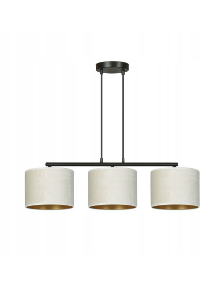 Lampa wisząca HILDE 3 BL w nowoczesnym stylu z regulacją wysokości - elegancka kuchnia w neutralnych kolorach
