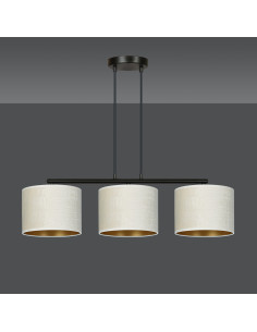 Lampa wisząca HILDE 3 BL w nowoczesnym stylu z regulacją wysokości - elegancka kuchnia w neutralnych kolorach 2