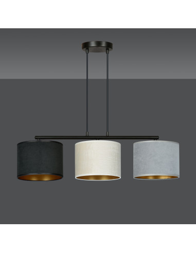 Elegancka lampa wisząca HILDE z trójkolorowymi abażurami E27 – luksusowe oświetlenie do każdego wnętrza
