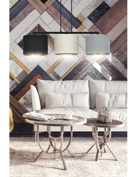 Elegancka lampa wisząca HILDE z trójkolorowymi abażurami E27 – luksusowe oświetlenie do każdego wnętrza